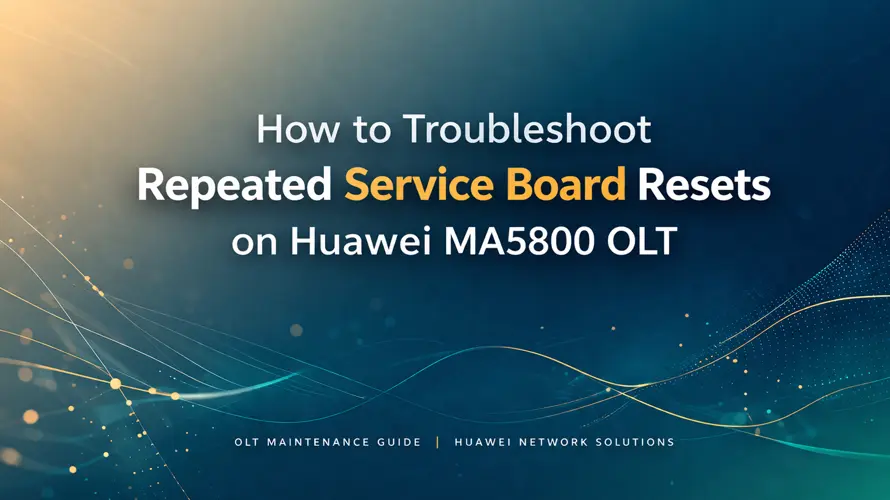 How to Troubleshoot Repeated Service Board Resets on Huawei MA5800 OLT